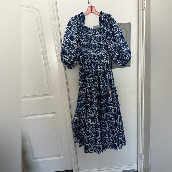 PHILIPPA 1970 VESTIDO JAIPUR AZUL MIDI DRESS - Picture 9 of 9